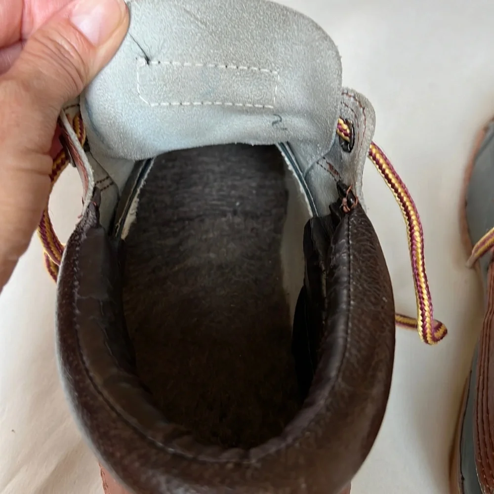 Panda Duck Water Shoes Rubber/Leather. Green and Tan. Men’s 9 Thermolite